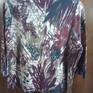 Ruby Rd. Multicolor Abstract Blouse